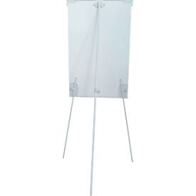 Flipchart Franken X-tra!Line Standard, höhenverstellbar, Schnellwechselhalterung, Ablageschale, magnethaftende Tafel mit B 680 x H 1050 mm, hellgrau