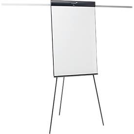 Flipchart Legamaster Sketch Pro, magnetische Tafel, höhenverstellbar, 2 Seitenarme, Dreibein-Fuß, inkl. Starterset, B 680 x H 1050 mm, schwarz-weiß