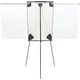 Flipchart Legamaster Sketch Pro, magnetische Tafel, höhenverstellbar, 2 Seitenarme, Dreibein-Fuß, inkl. Starterset, B 680 x H 1050 mm, schwarz-weiß