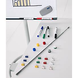 Flipchart MAULsolid, inkl. 50-tlg. Zubehör-Set, mobil, magnethaftend, höhenverstellbar, Tafel B 660 x H 970 mm, 50 Jahre Schäfer Shop Edition