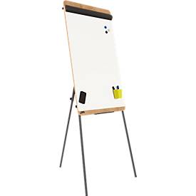 Flipchart Rocada Natural Dreibein, Stahlboard, Rahmen Holzoptik, Dreibeinstativ