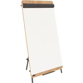 Flipchart Rocada Natural Dreibein, Stahlboard, Rahmen Holzoptik, Dreibeinstativ
