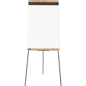 Flipchart Rocada Natural Dreibein, Stahlboard, Rahmen Holzoptik, Dreibeinstativ