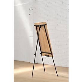 Flipchart Rocada Natural Dreibein, Stahlboard, Rahmen Holzoptik, Dreibeinstativ