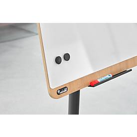 Flipchart Rocada Natural Mobil, Stahlboard, Rahmen in Holzoptik, mit Rollen