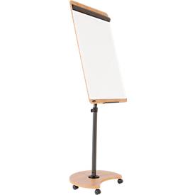 Flipchart Rocada Natural Transformer, Stahlboard, Rahmen in Holzoptik, mit Rollen