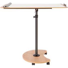 Flipchart Rocada Natural Transformer, Stahlboard, Rahmen in Holzoptik, mit Rollen