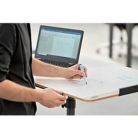 Flipchart Rocada Natural Transformer, Stahlboard, Rahmen in Holzoptik, mit Rollen