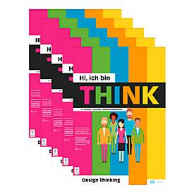 Flipchartblock PLAYROOM THINK FLIP, 14 vorgedruckte Blatt für Design Thinking/Innovationsprozesse, B 650 x H 970 mm, Papier, mehrfarbig, 5 Stück