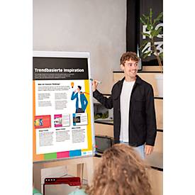 Flipchartblock PLAYROOM TREND FLIP, 13 vorgedruckte Blatt für Future Thinking/Innovationsprozesse, B 650 x H 970 mm, Papier, mehrfarbig, 5 Stück