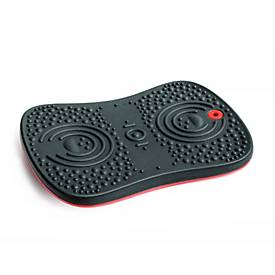 Floortex Anti-Ermüdungs Balance Board, 1,8 mm stark, PU, bis 150 kg, für Hart- und Teppichboden, B 500 x H 350 mm, rot/schwarz