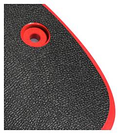 Floortex Anti-Ermüdungs Balance Board, 1,8 mm stark, PU, bis 150 kg, für Hart- und Teppichboden, B 500 x H 350 mm, rot/schwarz