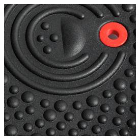 Floortex Anti-Ermüdungs Balance Board, 1,8 mm stark, PU, bis 150 kg, für Hart- und Teppichboden, B 500 x H 350 mm, rot/schwarz