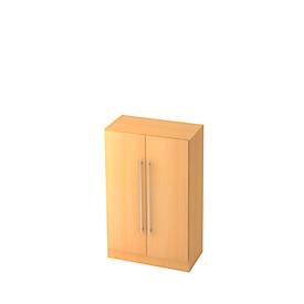 Flügeltürenschrank 3 OH, B 800 x T 420 x H 1270 mm, Buche-Dekor