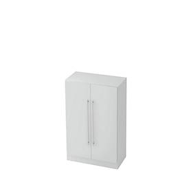 Flügeltürenschrank 3 OH, B 800 x T 420 x H 1270 mm, lichtgrau