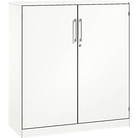 Flügeltürenschrank ASISTO C 3000, 3 Ordnerhöhen, B 1200 mm, weiß/weiß