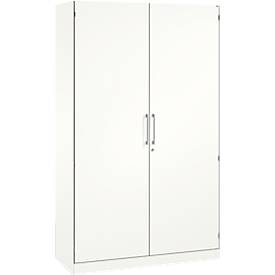 Flügeltürenschrank ASISTO C 3000, 5 Ordnerhöhen, B 1200 mm, weiß/weiß
