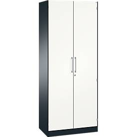 Flügeltürenschrank ASISTO C 3000, 5 Ordnerhöhen, B 800 mm, anthrazit/weiß