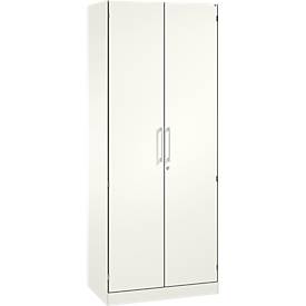 Flügeltürenschrank ASISTO C 3000, 5 Ordnerhöhen, B 800 mm, weiß/weiß