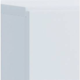 Flügeltürenschrank, aus Holz, 2 OH, Griffknöpfe, höhenverstellbarer Fachboden, B 700 x T 400 x H 740 mm, weiß