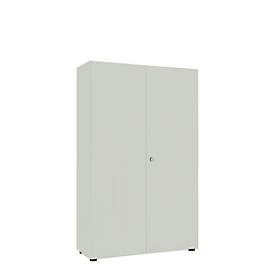 Flügeltürenschrank, B 1000 mm, 5OH, lichtgrau