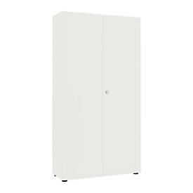 Flügeltürenschrank, B 1000 mm, 6OH,  weiß