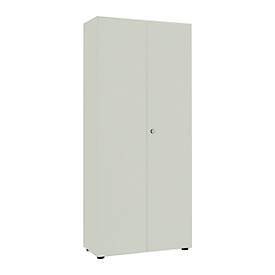 Flügeltürenschrank, B 80 cm, 6OH, lichtgrau