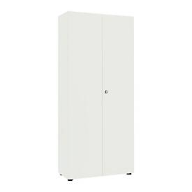 Flügeltürenschrank, B 80 cm, 6OH, weiß