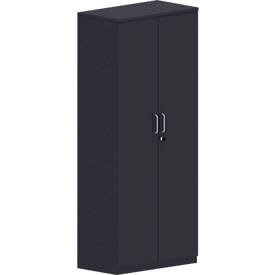 Flügeltürenschrank BEXXSTAR, 5 Ordnerhöhen, Holztüren, H 1895 mm, schwarz