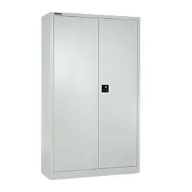 Flügeltürenschrank MS iCONOMY, Stahl, 5 Ordnerhöhen, B 950 x T 400 x H 1935 mm, lichtgrau RAL 7035