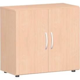 Flügeltürenschrank PALENQUE, 2 OH, B 800 x T 420 x H 752 mm, Buche