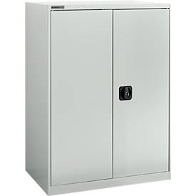 Flügeltürenschrank Schäfer Shop Select MS-i 12408, Stahlblech, B 800 x T 400 x H 1215 mm, 3 OH, Lichtgrau, bis 150 kg 