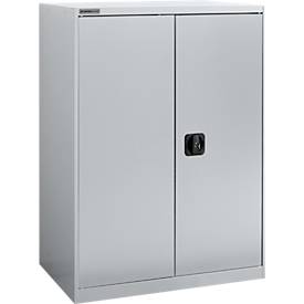 Flügeltürenschrank Schäfer Shop Select MS-i 12408, Stahlblech, B 800 x T 400 x H 1215 mm, 3 OH, Weißaluminium, bis 150 kg 