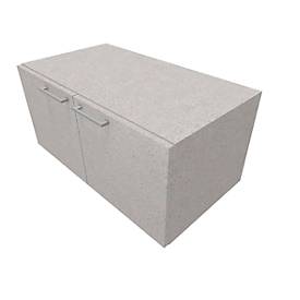 Flügeltürenschrank SOLUS PLAY, 1 OH, mit Griff, B 800 x T 440 x H 374 mm, Ceramic grey
