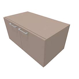 Flügeltürenschrank SOLUS PLAY, 1 OH, mit Griff, B 800 x T 440 x H 374 mm, Stone grey