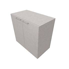 Flügeltürenschrank SOLUS PLAY, 2 OH, Griff oben, B 800 x T 440 x H 748 mm, Ceramic grey