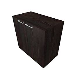 Flügeltürenschrank SOLUS PLAY, 2 OH, Griff oben, B 800 x T 440 x H 748 mm, Mooreiche