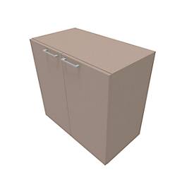 Flügeltürenschrank SOLUS PLAY, 2 OH, Griff oben, B 800 x T 440 x H 748 mm, Stone grey