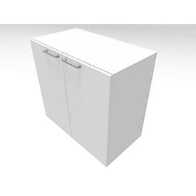 Flügeltürenschrank SOLUS PLAY, 2 OH, Griff oben, B 800 x T 440 x H 748 mm, weiß