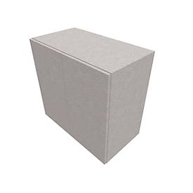 Flügeltürenschrank SOLUS PLAY, 2 Ordnerhöhen, grifflos, B 800 x T 440 x H 748 mm, Ceramic grey