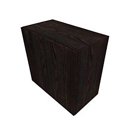Flügeltürenschrank SOLUS PLAY, 2 Ordnerhöhen, grifflos, B 800 x T 440 x H 748 mm, Mooreiche