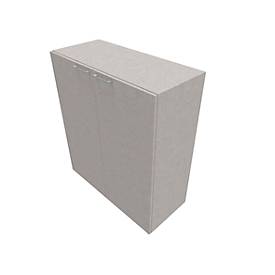 Flügeltürenschrank SOLUS PLAY, 3 OH, Griff oben, B 800 x T 440 x H 1122 mm, Ceramic grey