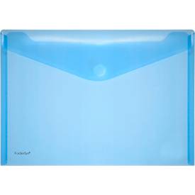 FolderSys Dokumententasche, DIN A4 quer, Klettverschluss, PP, blau