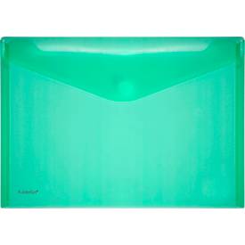 FolderSys Dokumententasche, DIN A4 quer, Klettverschluss, PP, grün