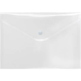 FolderSys Dokumententasche, DIN A5 quer, Druckknopfverschluss, PP, farblos transparent