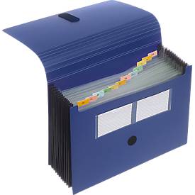 Fächermappe, 12 Fächer, DIN A4, mit Klettverschluss