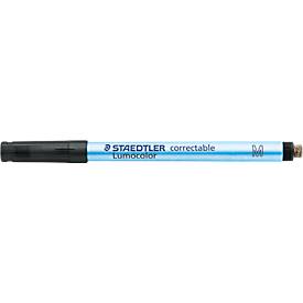 Folienstifte Staedtler Lumocolor® correctable 305, Linienbreite M, trocken abwischbar, 10 St., rot/schwarz