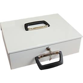 Format Geldkassette Nummus Pro, mit Euro-Zählbrett, B 355 x T 275 x H 105 mm, lichtgrau