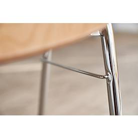 Formschalenstuhl 710, Sitzschalenform gerundet, anthrazit