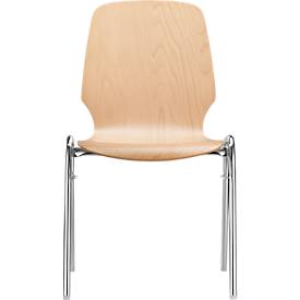 Formschalenstuhl 710, Sitzschalenform gerundet, natur